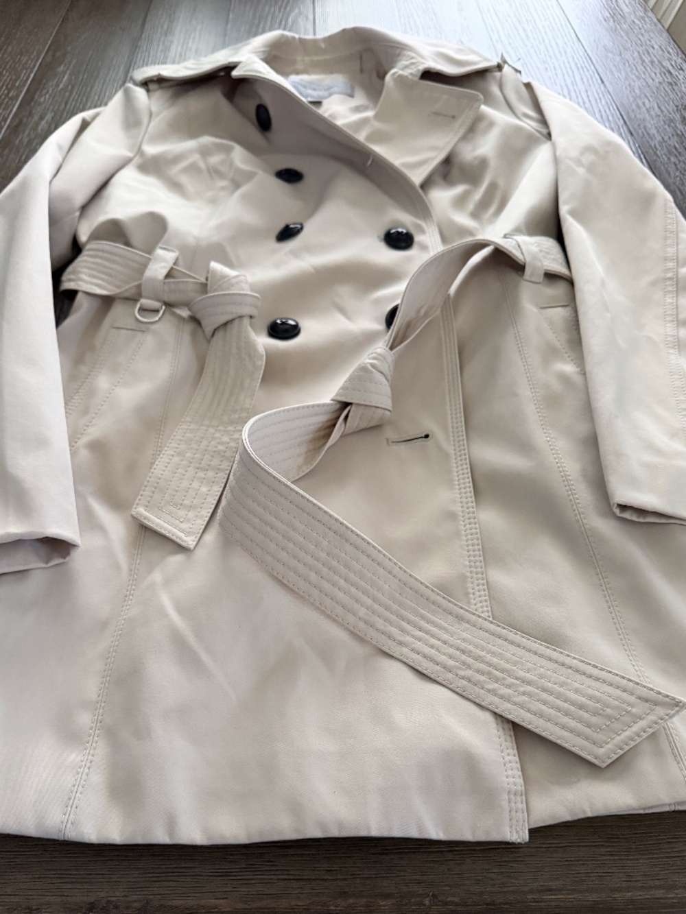 Marc New York Andrew Marc Cream Belted Trench Coat Women’s L